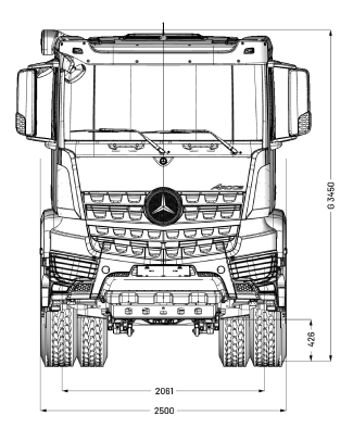 Dimensiones de camiones Arocs 3345K -1 - DIVEMOTOR