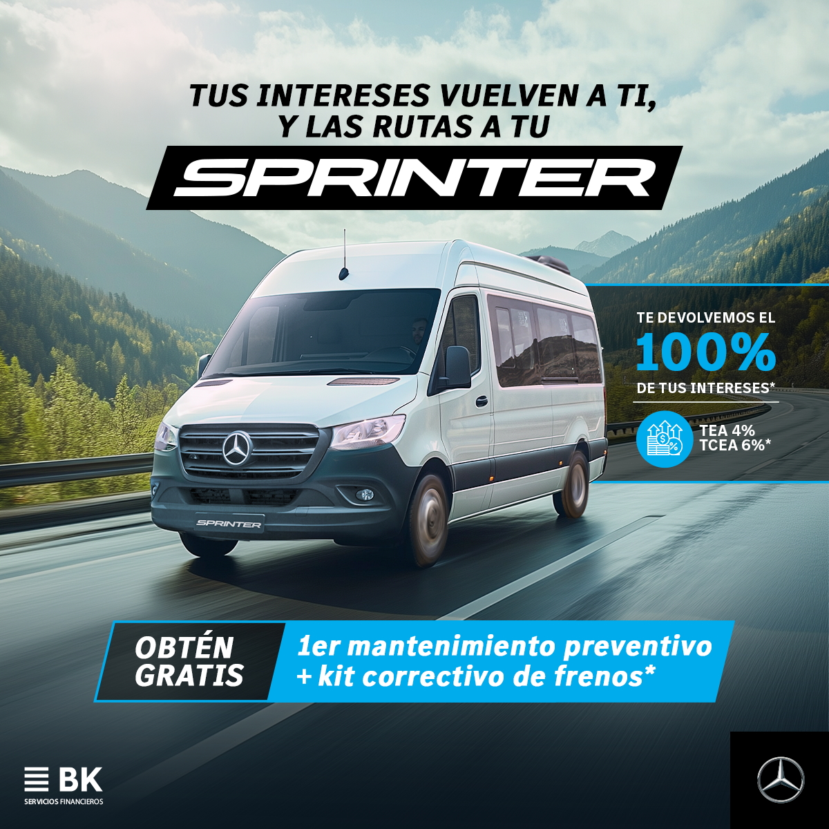 Sprinter con financiamiento con BK Perú