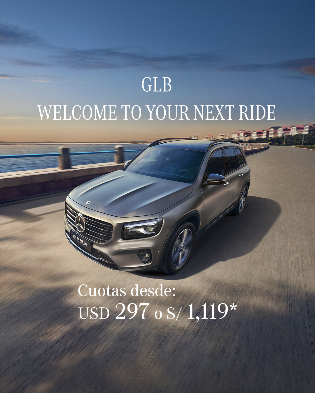Cuotas desde USD 269 o S/ 998