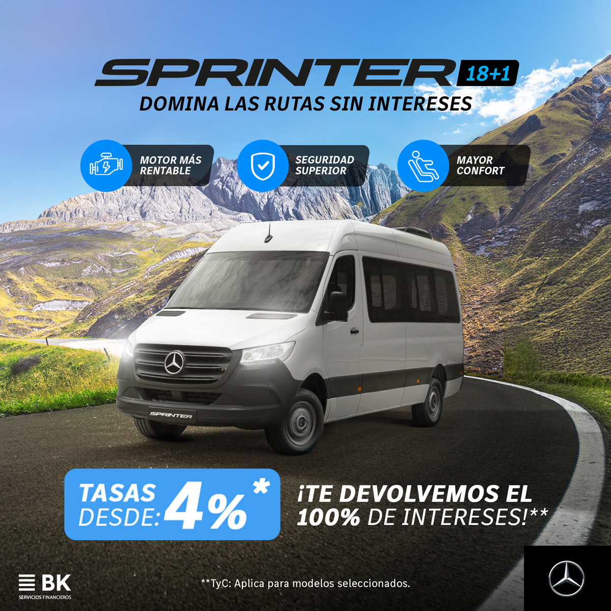 Sprinter con devolución de intereses
