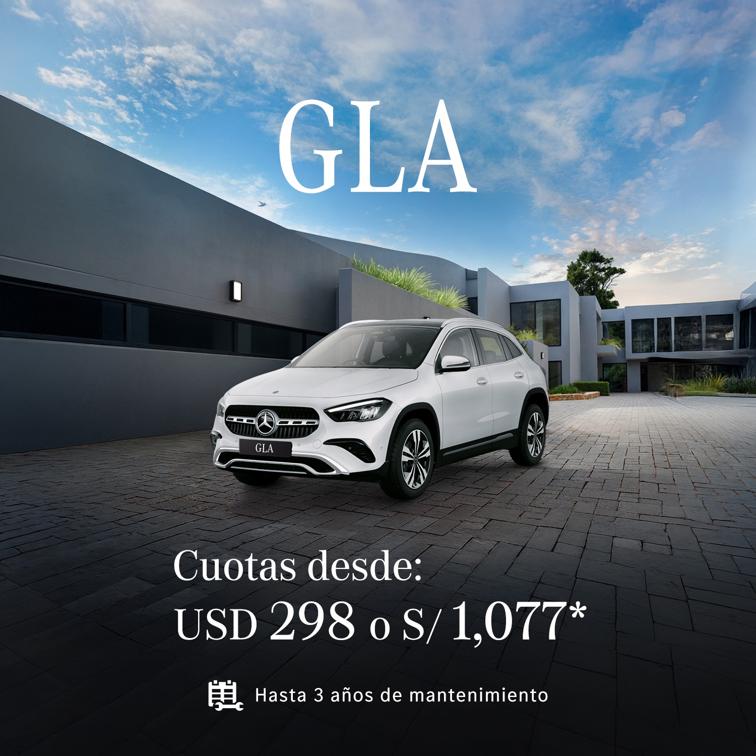 Cuotas desde USD 298 o S/ 1,077*