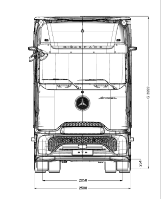 Dimensiones de camiones New Actros 2651 Pro Cabin Giga Space -1 - DIVEMOTOR