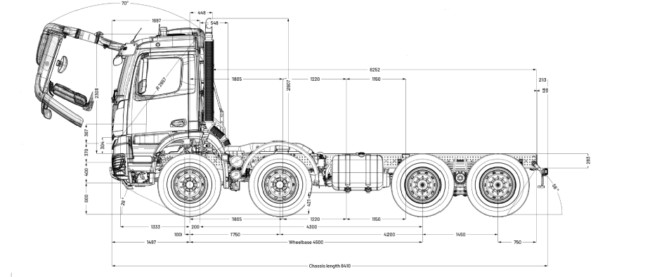 Dimensiones de camiones Arocs 4851K TRC -2 - DIVEMOTOR