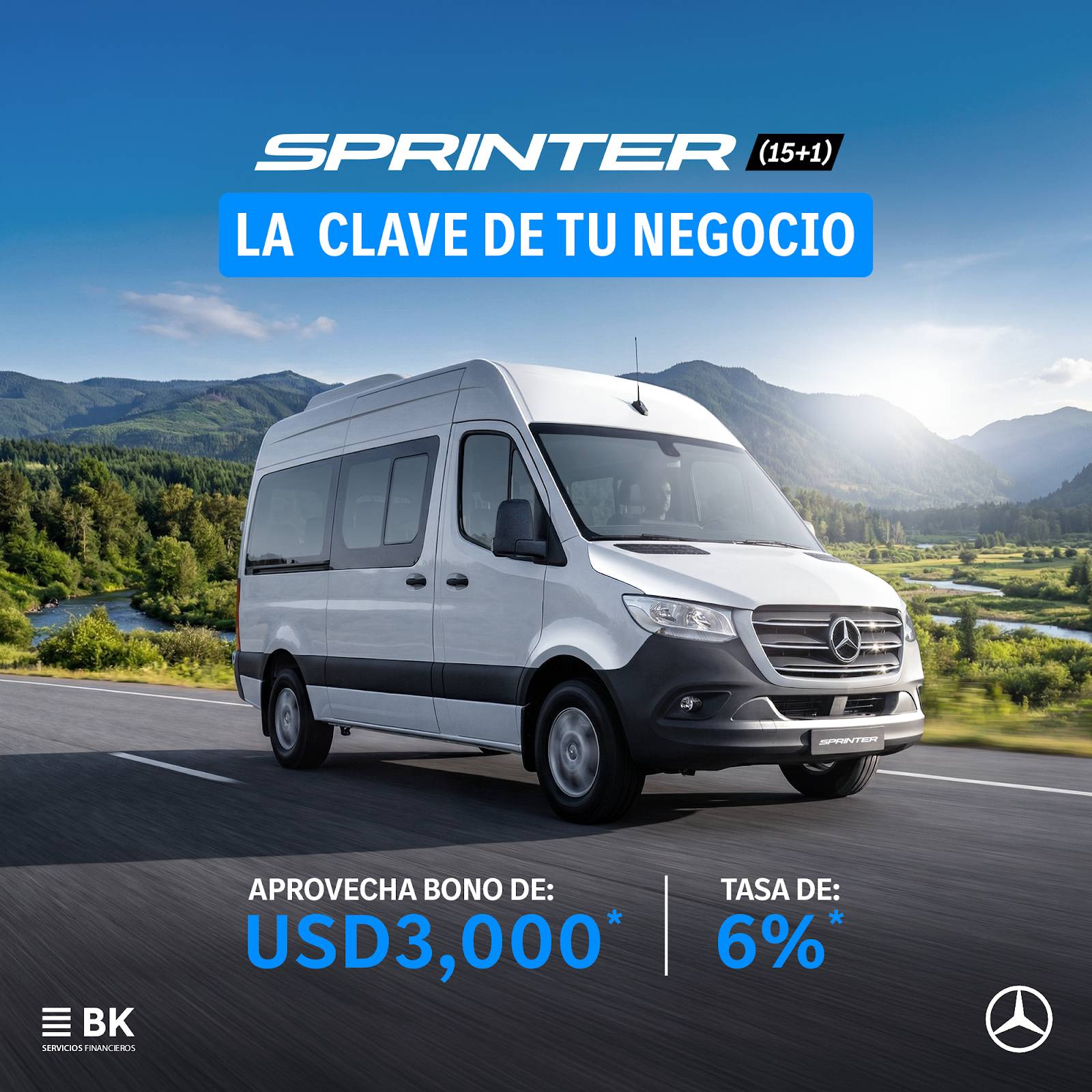Sprinter 15+1 bono 3K